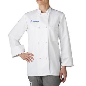 Ladies' Long Sleeve Primary Cloth Knot Button Chef Jacket